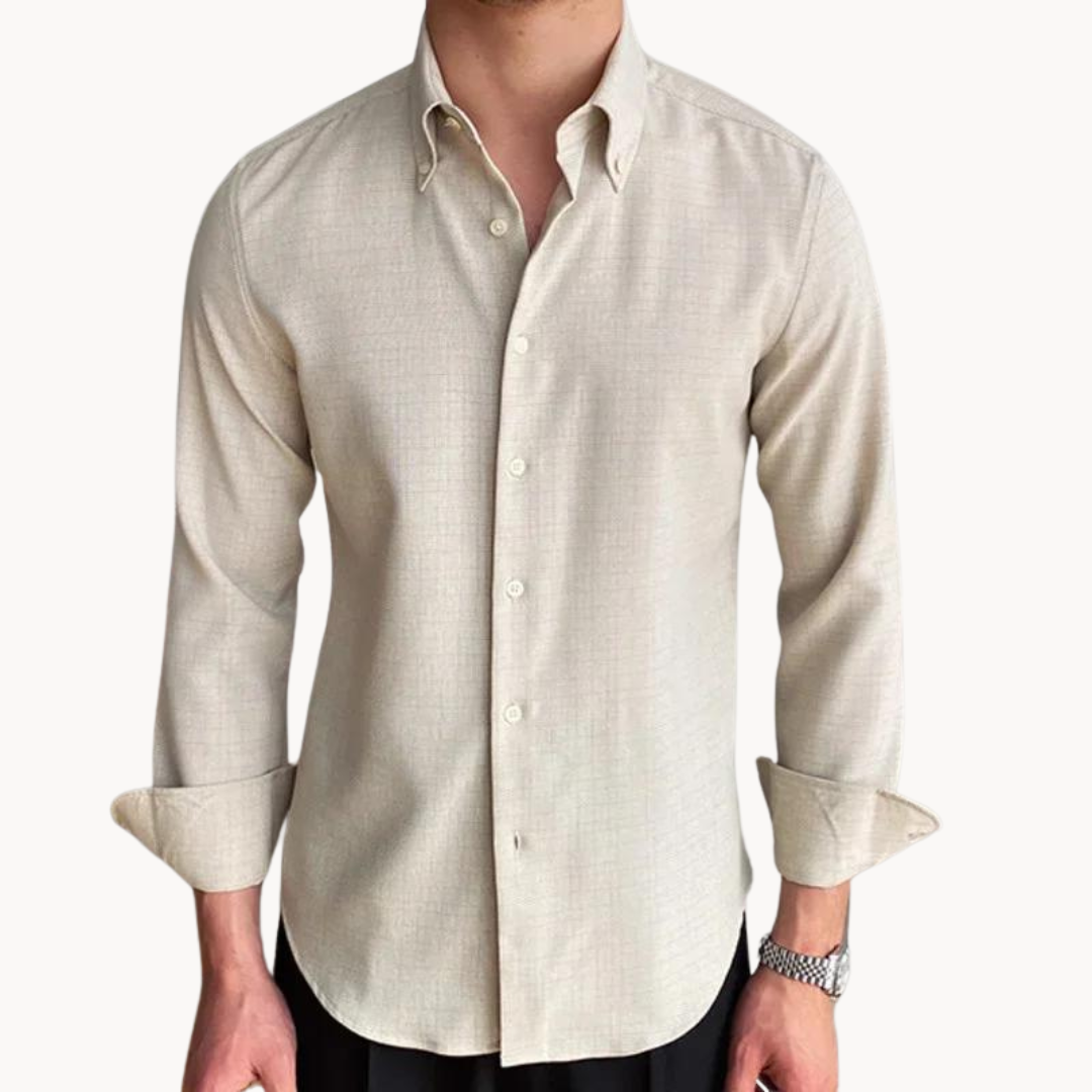 Button Shirt - Selvedge Fabric Blend & Soft Hand Long Wear