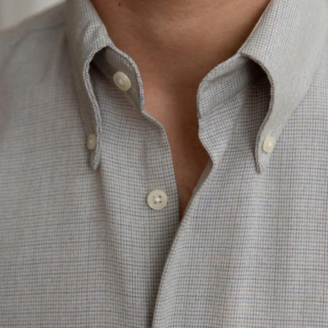 Button Shirt - Selvedge Fabric Blend & Soft Hand Long Wear