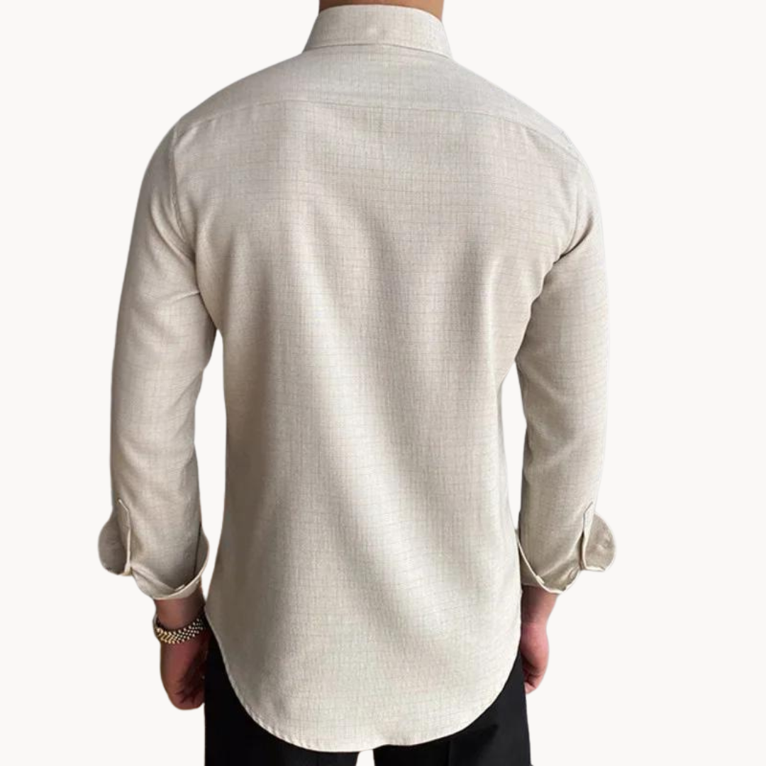 Button Shirt - Selvedge Fabric Blend & Soft Hand Long Wear