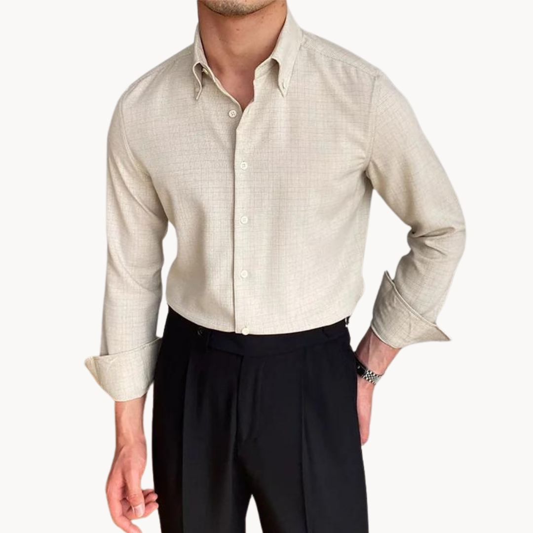 Button Shirt - Selvedge Fabric Blend & Soft Hand Long Wear