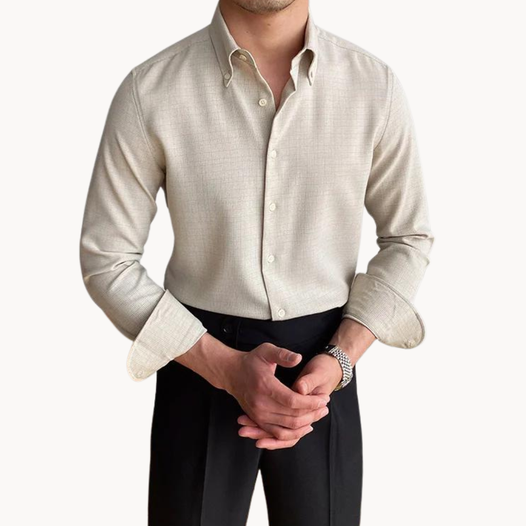 Button Shirt - Selvedge Fabric Blend & Soft Hand Long Wear