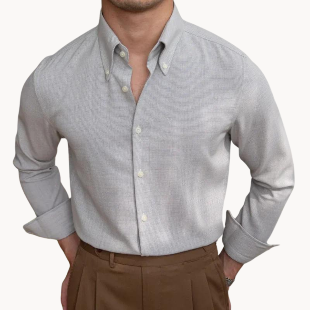 Button Shirt - Selvedge Fabric Blend & Soft Hand Long Wear