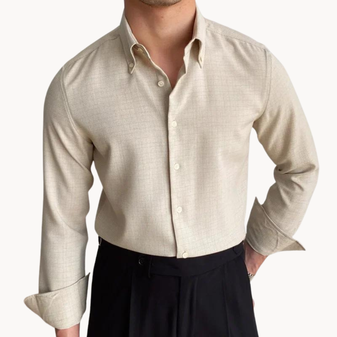 Button Shirt - Selvedge Fabric Blend & Soft Hand Long Wear
