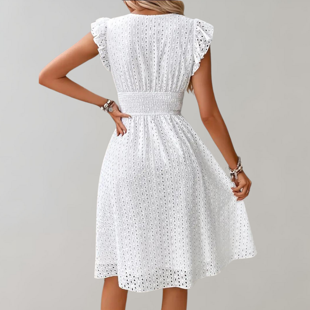 Women's Lightweight Summer Dress with Ruffles-2