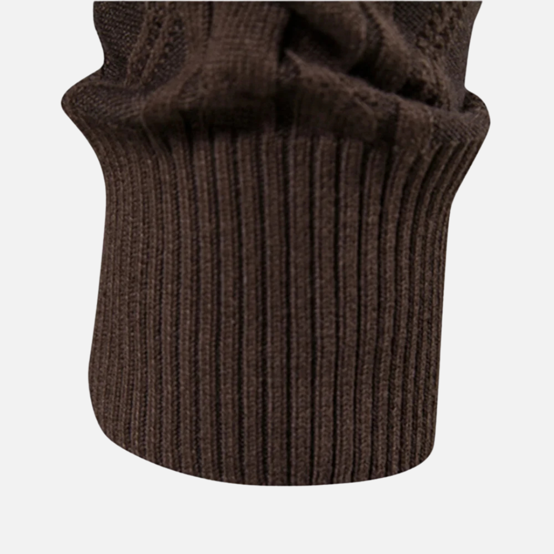 Cardigan - Argyle Pattern & Soft Blend Light Stretch