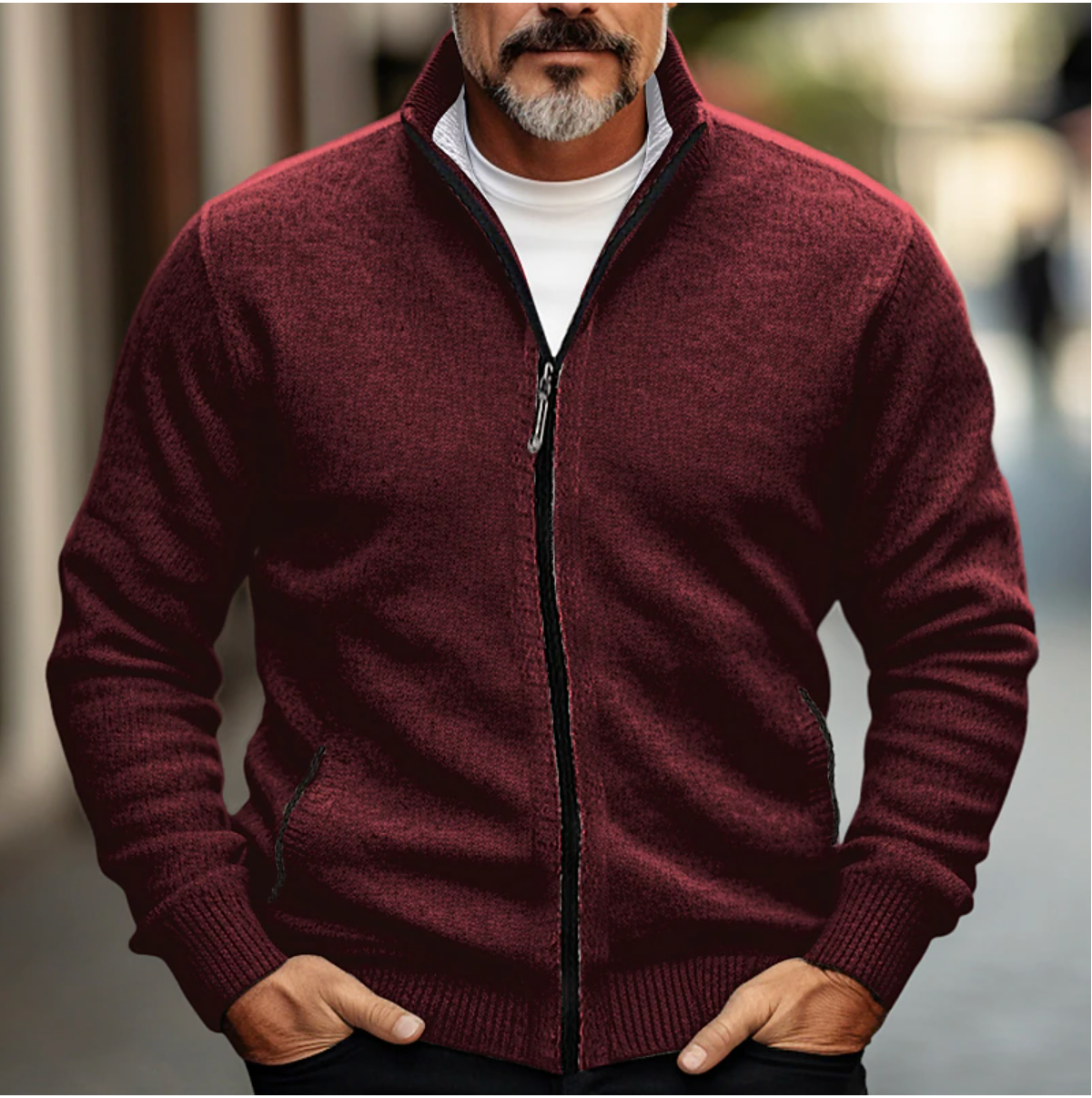 Cardigan - Button Front & Waist Length Warm Layering