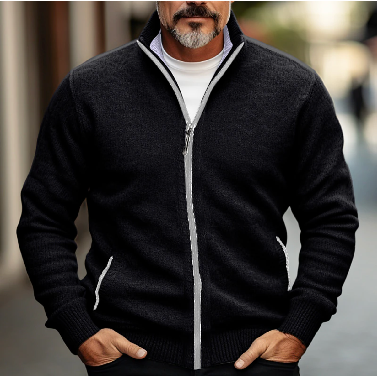 Cardigan - Button Front & Waist Length Warm Layering