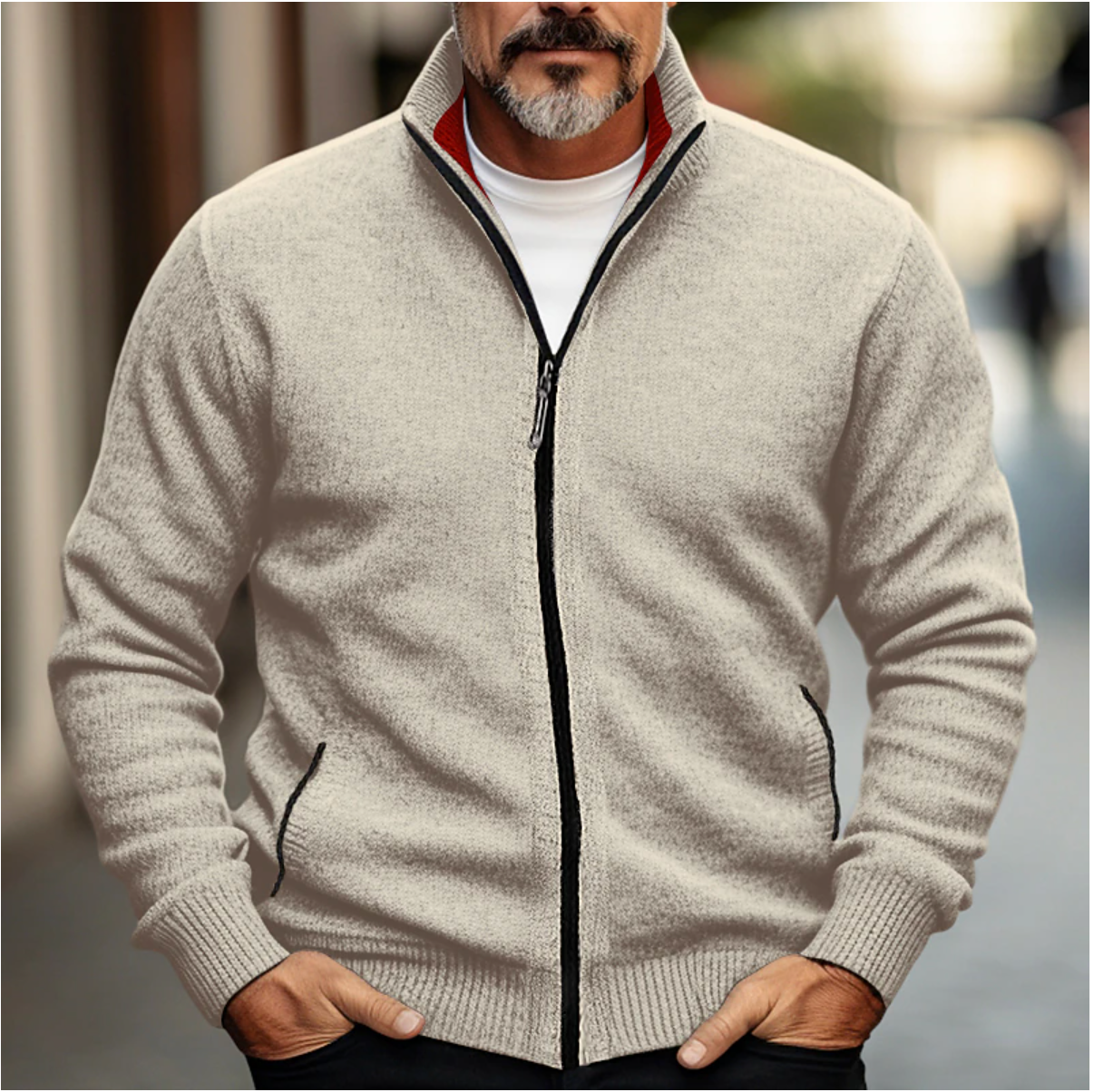 Cardigan - Button Front & Waist Length Warm Layering