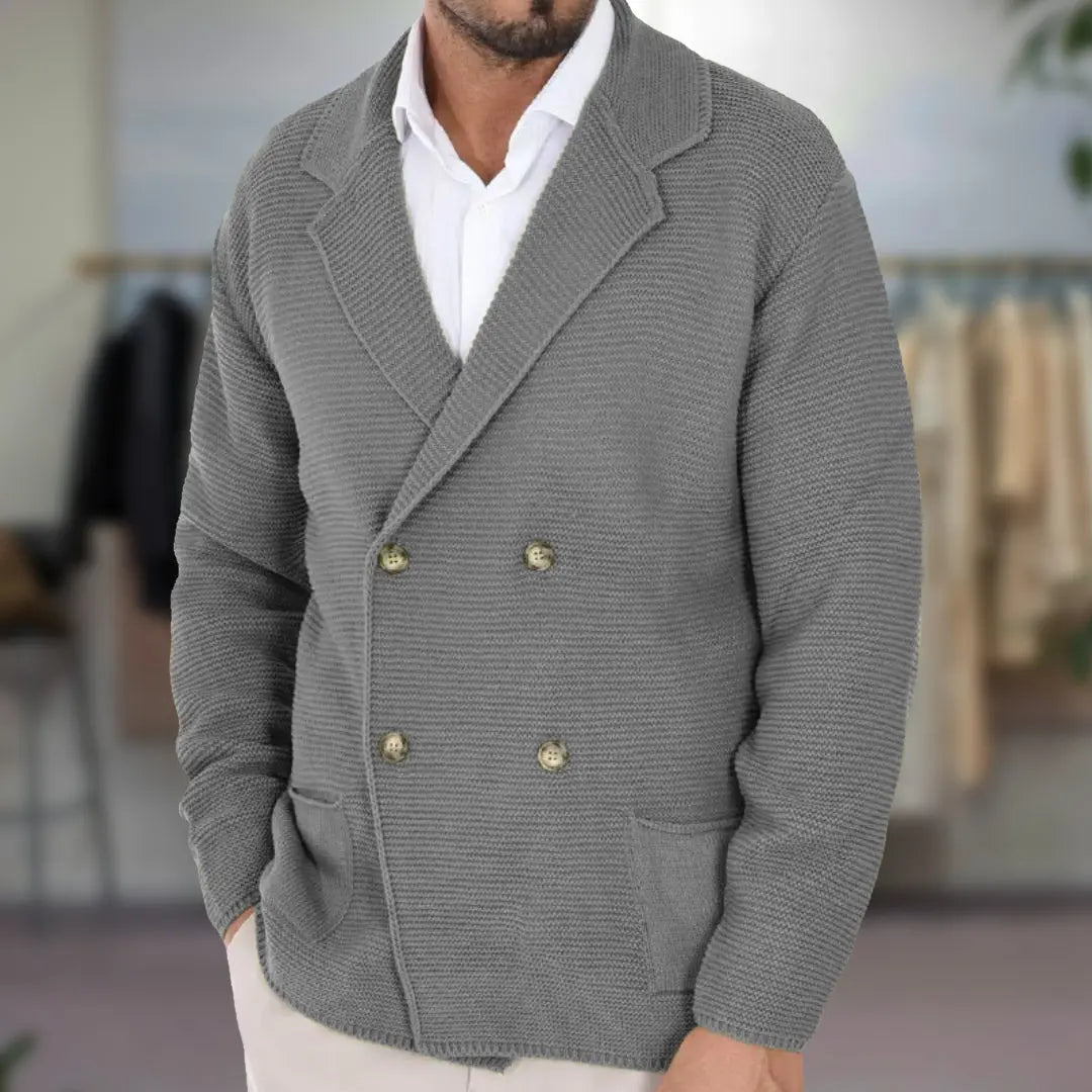 Cardigan - Double Breasted Tailored Shape & Breathable Fit