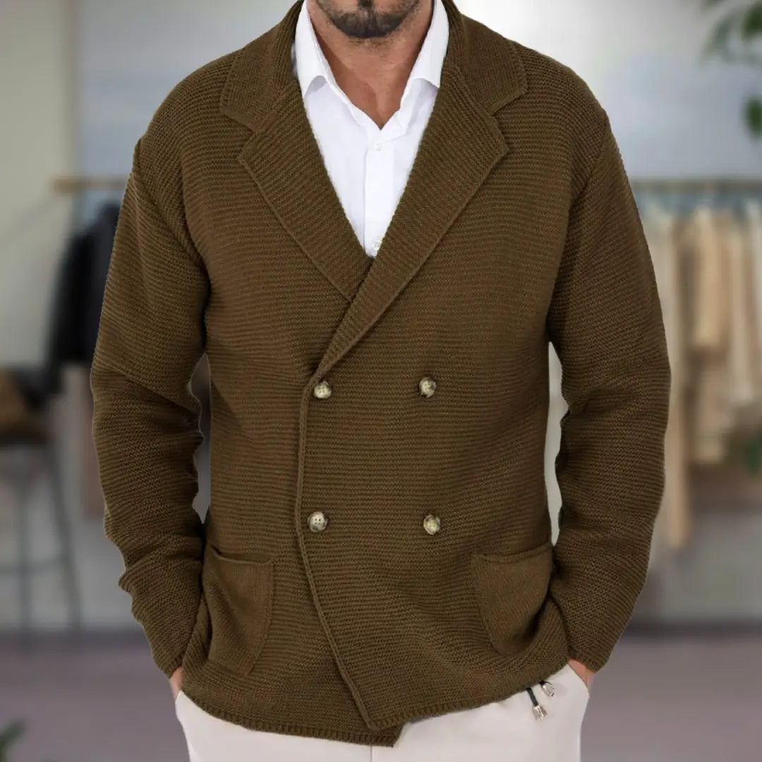 Cardigan - Double Breasted Tailored Shape & Breathable Fit