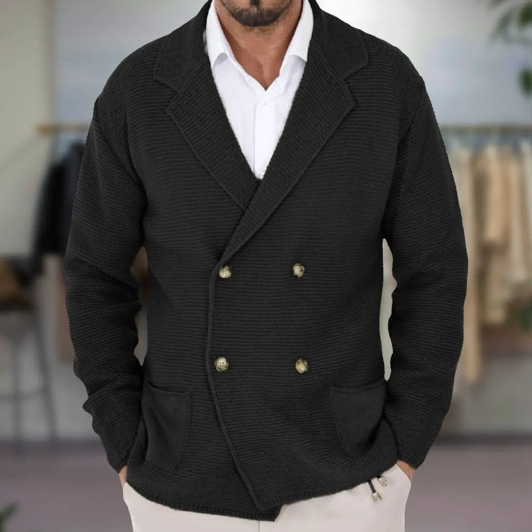 Cardigan - Double Breasted Tailored Shape & Breathable Fit