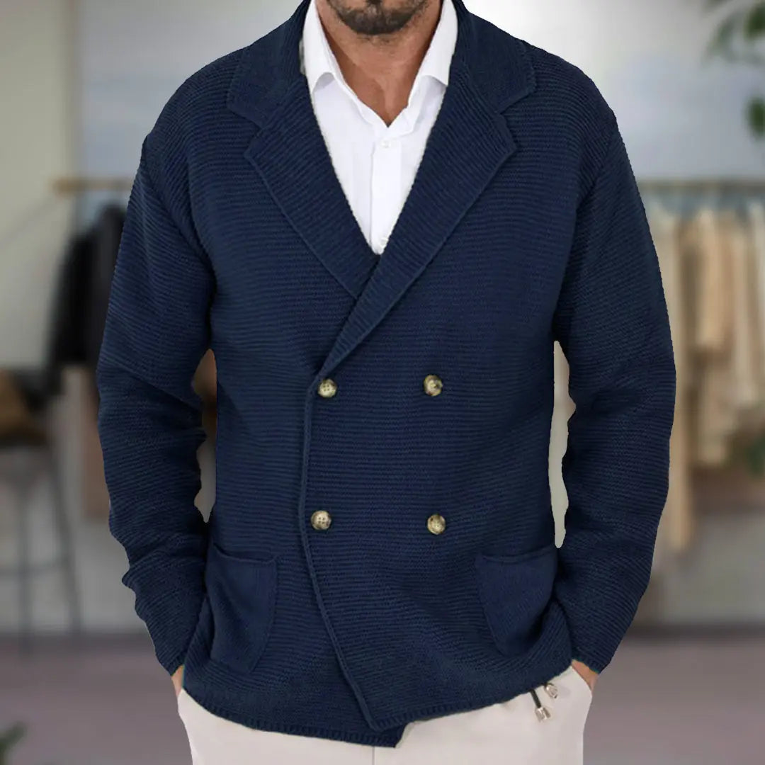 Cardigan - Double Breasted Tailored Shape & Breathable Fit