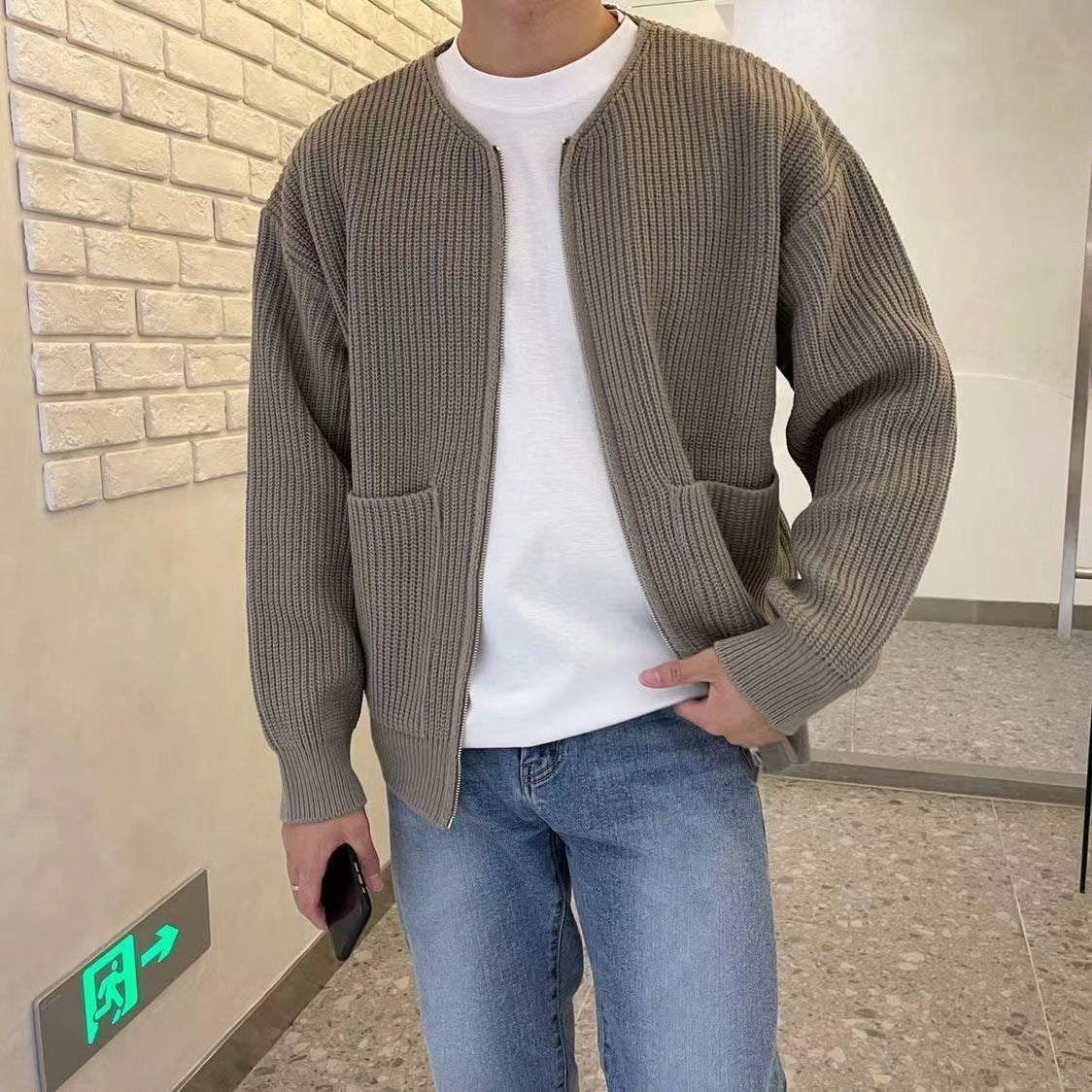 Cardigan - Knit Blend Open Front And Breathable Warmth