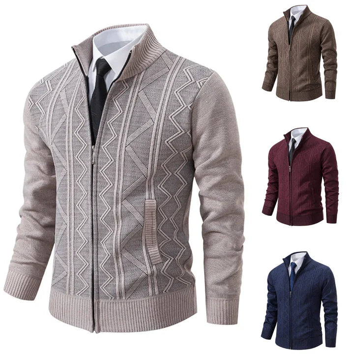 Cardigan - Open Front Button Closure & Mid Length Fit