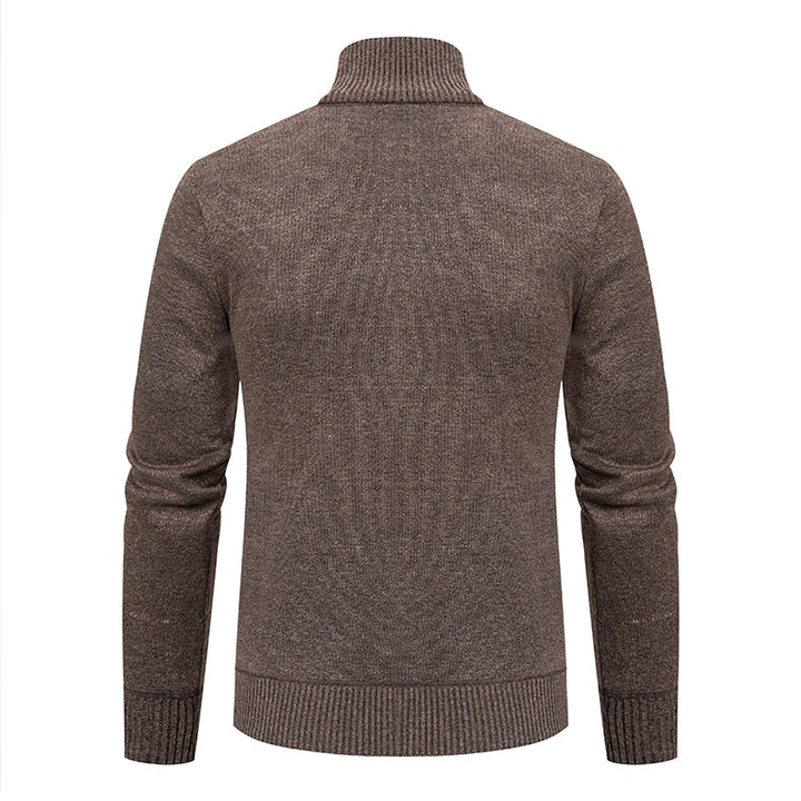 Cardigan - Open Front Button Closure & Mid Length Fit