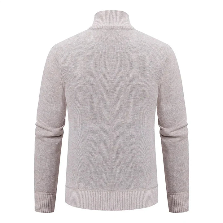 Cardigan - Open Front Button Closure & Mid Length Fit