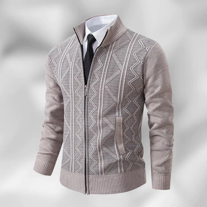Cardigan - Open Front Button Closure & Mid Length Fit