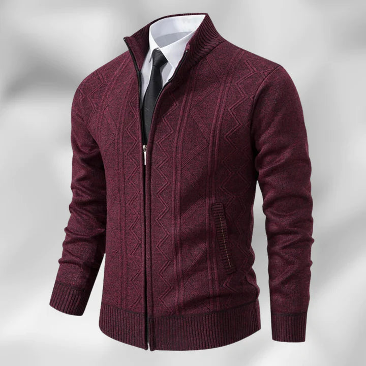 Cardigan - Open Front Button Closure & Mid Length Fit