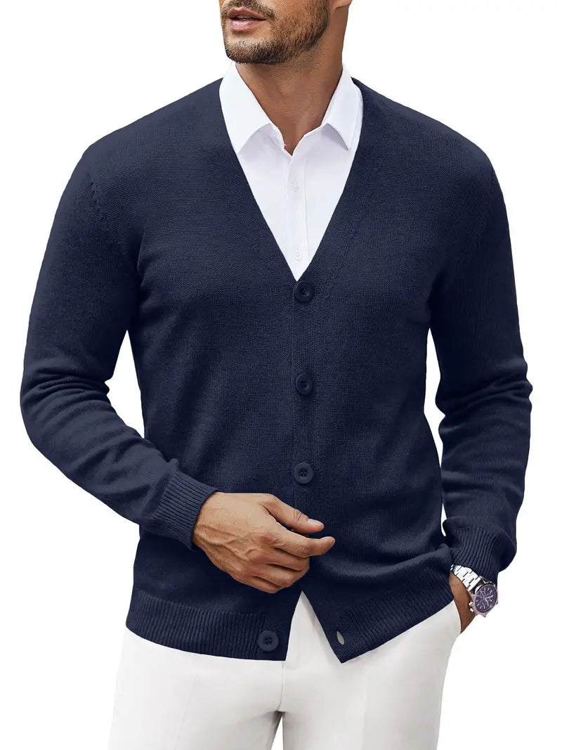 Cardigan - Open Front Polyester Blend And Layered Warmth