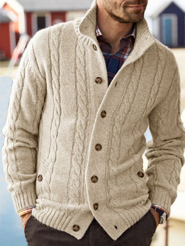 Cardigan - V Neck Button Front & Breathable Knit Blend