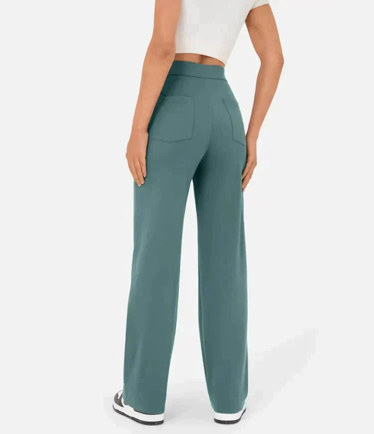 Casual Pants - High Waist Band & Flexible Movement Ease