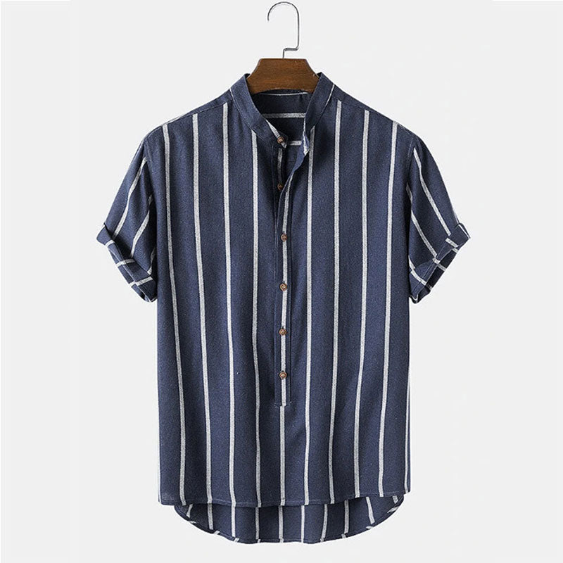 Casual Set - Polyester Blend Shirt And Quick Dry Shorts