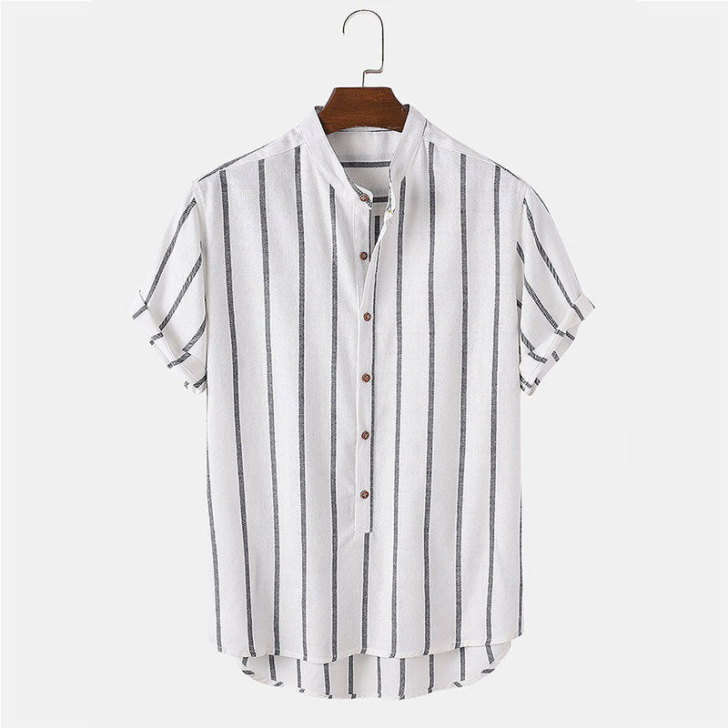 Casual Set - Polyester Blend Shirt And Quick Dry Shorts