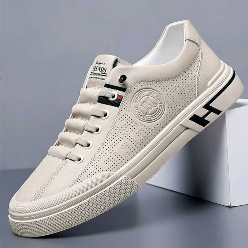 Casual Shoes - Low Profile Lace Up And Cushioned Support