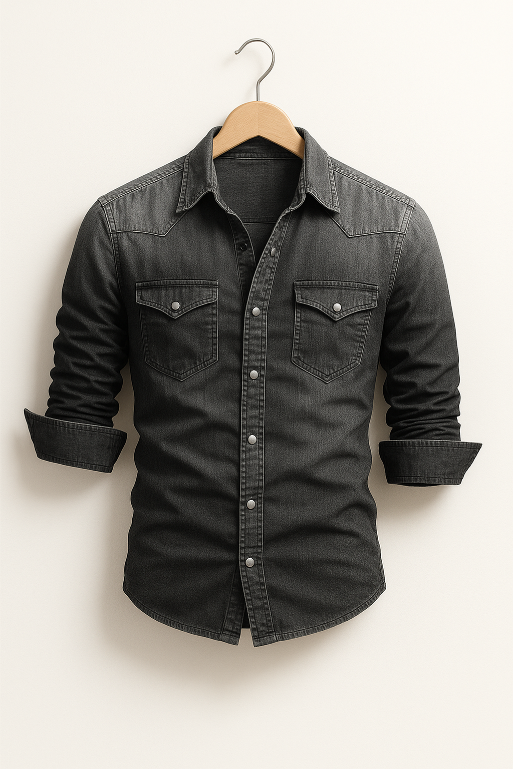 Men's Denim Shirt Casual-6