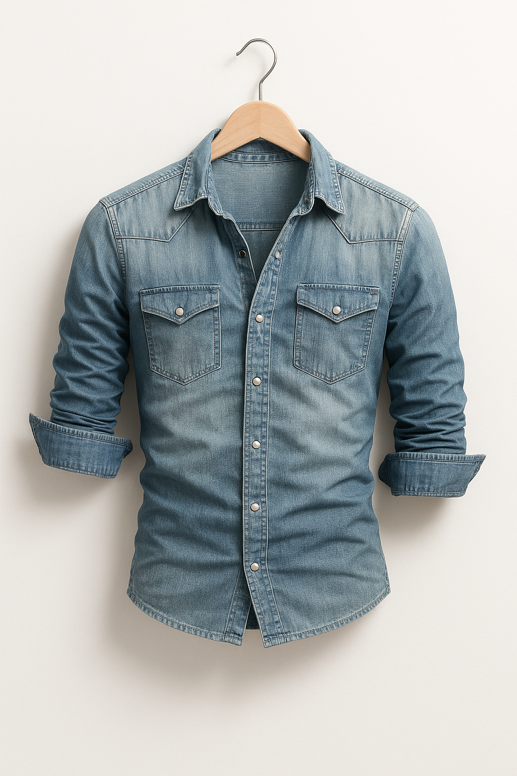 Men's Denim Shirt Casual-2