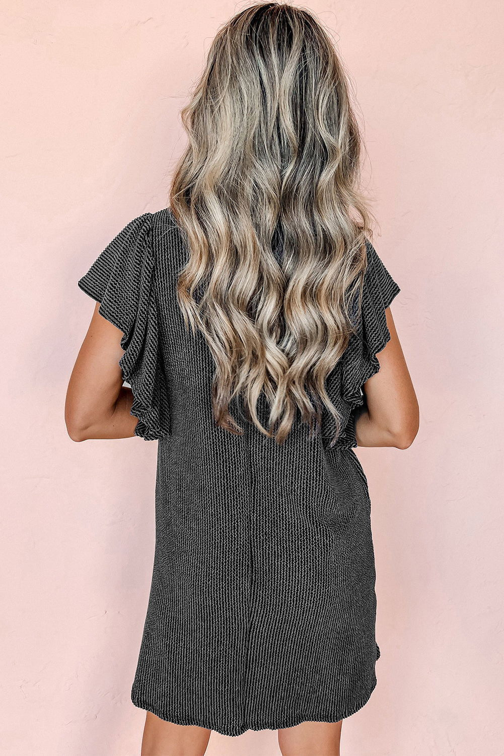 Women's Structured Mini Dress with Ruffles