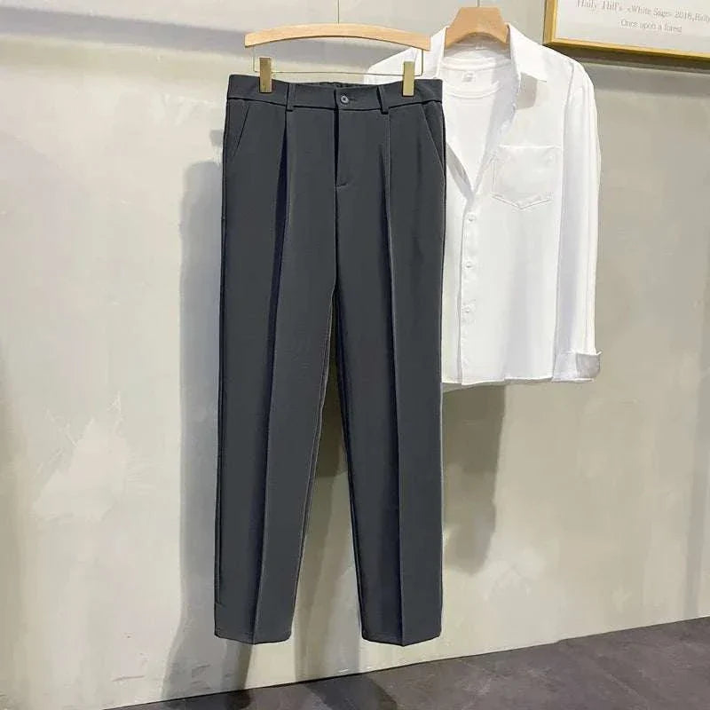 Chino Pants - Polyester Blend Straight Cut & Easy Movement