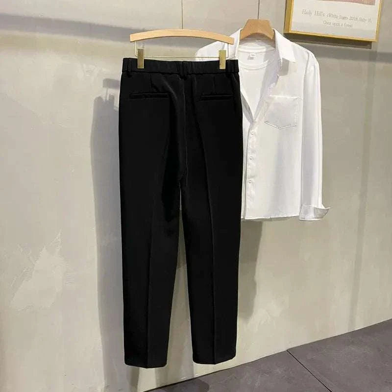 Chino Pants - Polyester Blend Straight Cut & Easy Movement