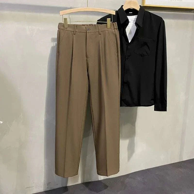 Chino Pants - Polyester Blend Straight Cut & Easy Movement