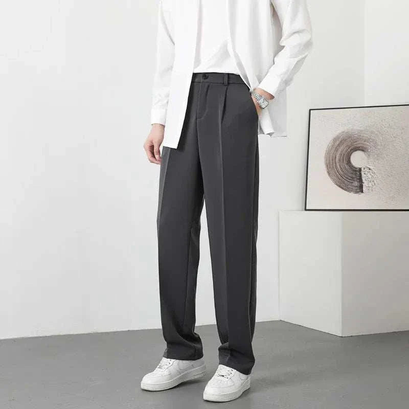 Chino Pants - Polyester Blend Straight Cut & Easy Movement