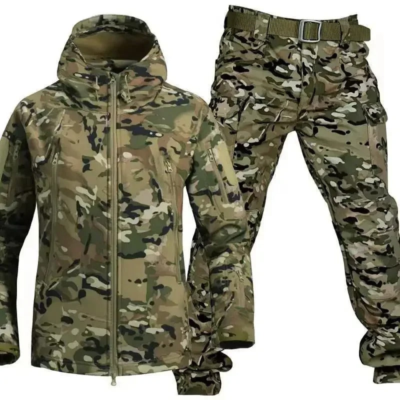 Coat And Pants Set - Insulated Long Coat & Full Coverage