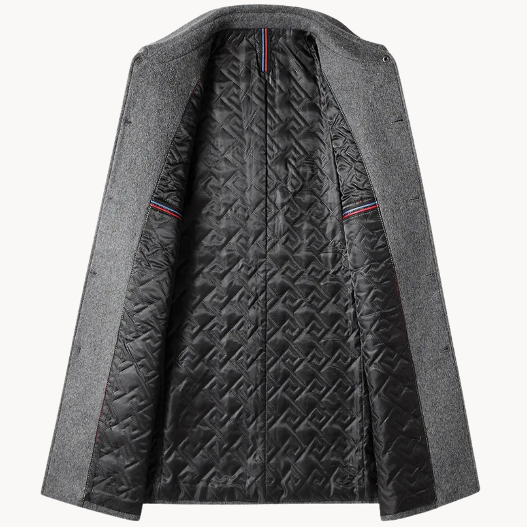 Coat - Blend Fabric Long Cut & Structured Shape For Layering