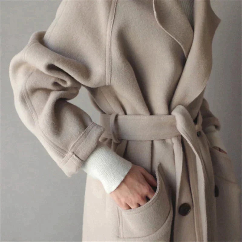 Coat - Fabric Blend Long Cut With Clean Lines & Coverage