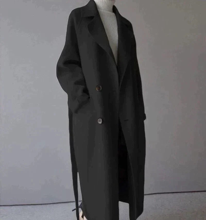 Coat - Fabric Blend Long Cut With Clean Lines & Coverage