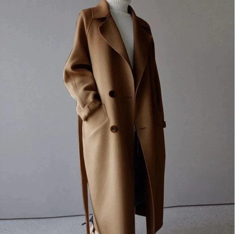 Coat - Fabric Blend Long Cut With Clean Lines & Coverage