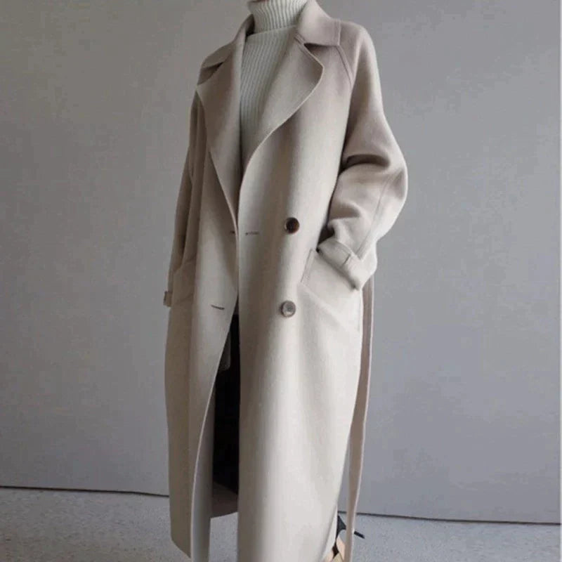 Coat - Fabric Blend Long Cut With Clean Lines & Coverage