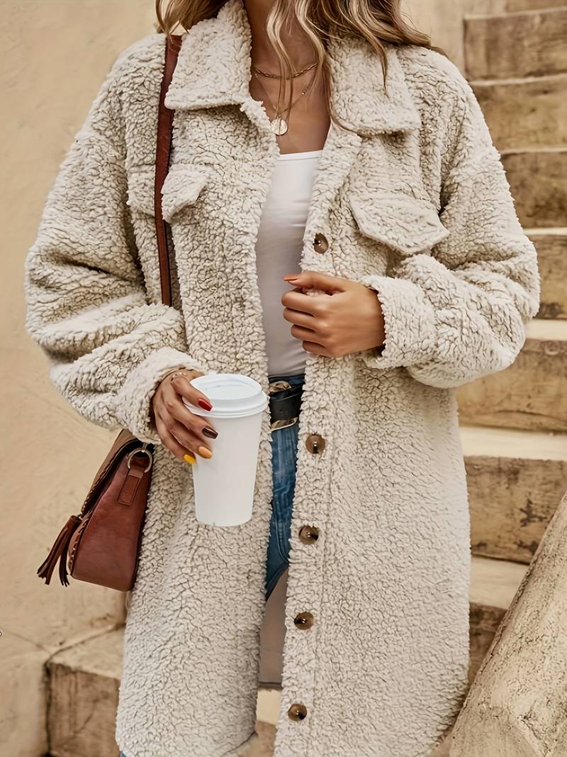 Coat - Faux Fur Blend Long Pile & Plush Warm Coverage