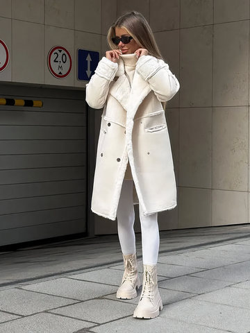 Coat - Long Plush Teddy Texture & Windproof Warmth