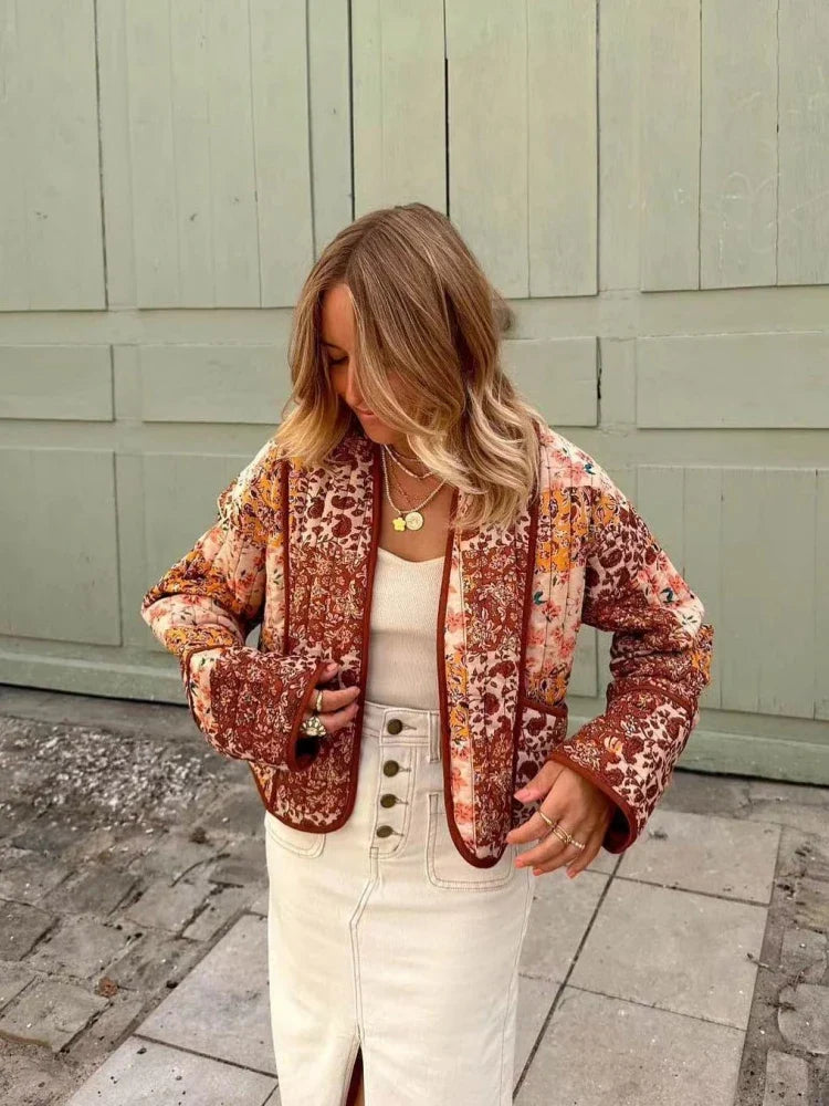 Coat - Patchwork Panel Design and Lightweight Coverage