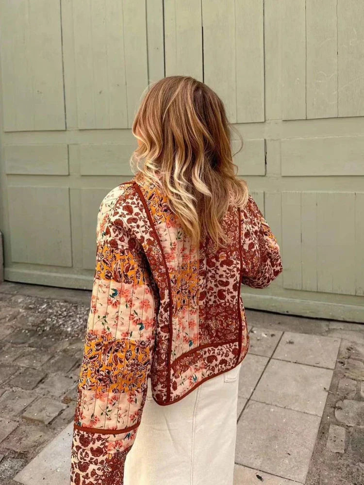 Coat - Patchwork Panel Design and Lightweight Coverage