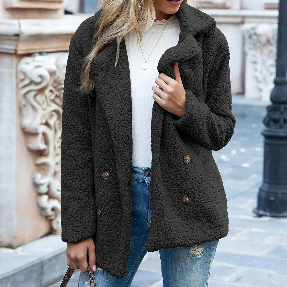 Coat - Plush Blend Long Straight Shape & Retains Warmth