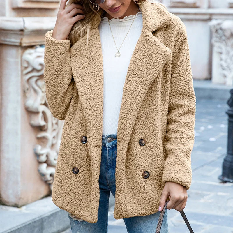 Coat - Plush Blend Long Straight Shape & Retains Warmth
