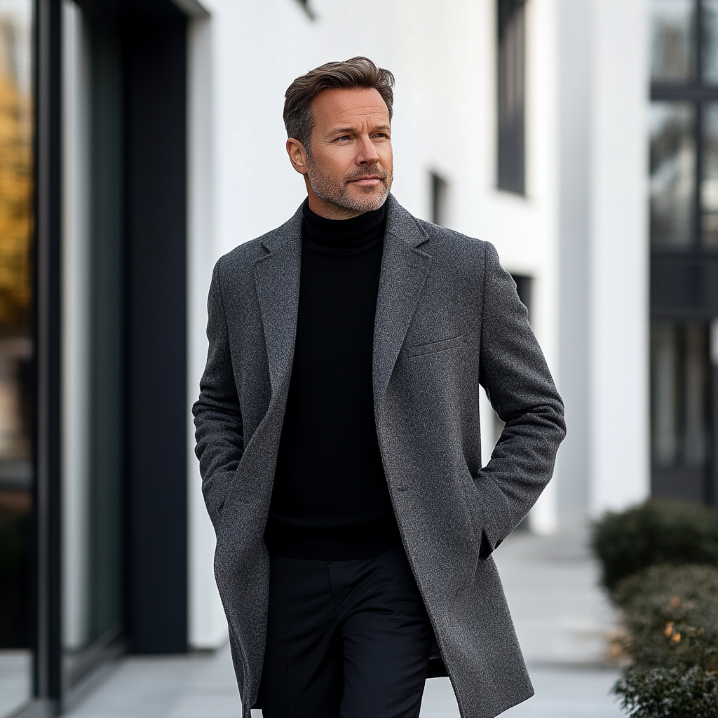 Coat - Polyester Blend Long Cut & Insulating Structured Fit
