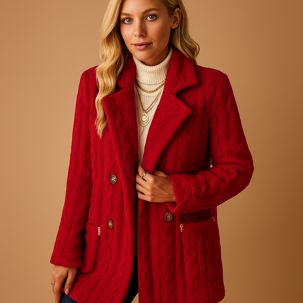 Coat - Structured Silhouette Polyester Blend & Warm Lining