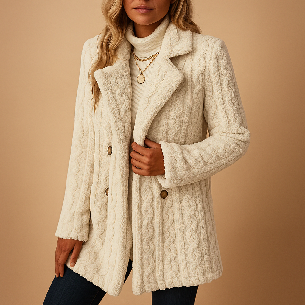 Coat - Structured Silhouette Polyester Blend & Warm Lining